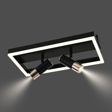 LED Dimmable φωτιστικό οροφής LED/50W/230V 3000-6500K μαύρο + τηλεχειριστήριο