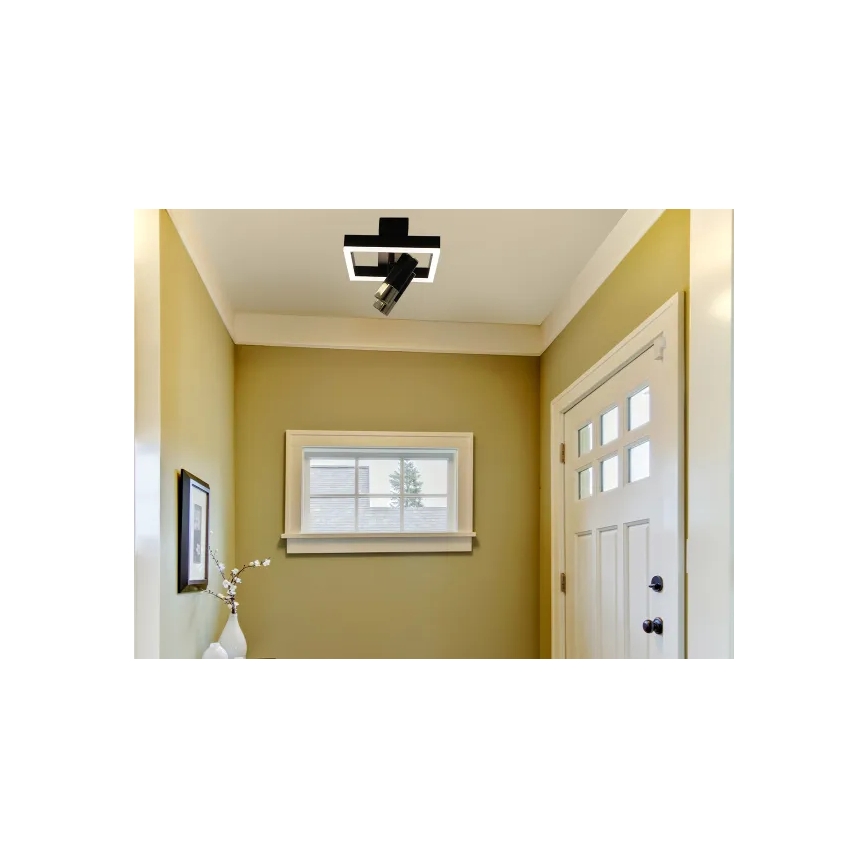 LED Dimmable φωτιστικό οροφής LED/50W/230V 3000-6500K μαύρο + τηλεχειριστήριο