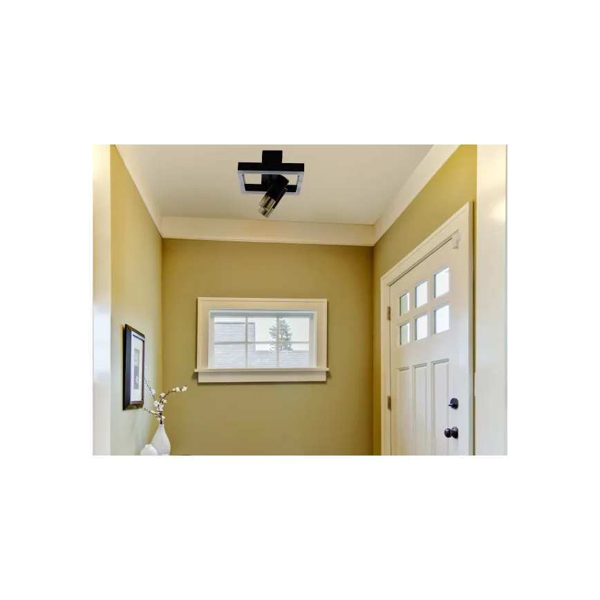 LED Dimmable φωτιστικό οροφής LED/50W/230V 3000-6500K μαύρο + τηλεχειριστήριο