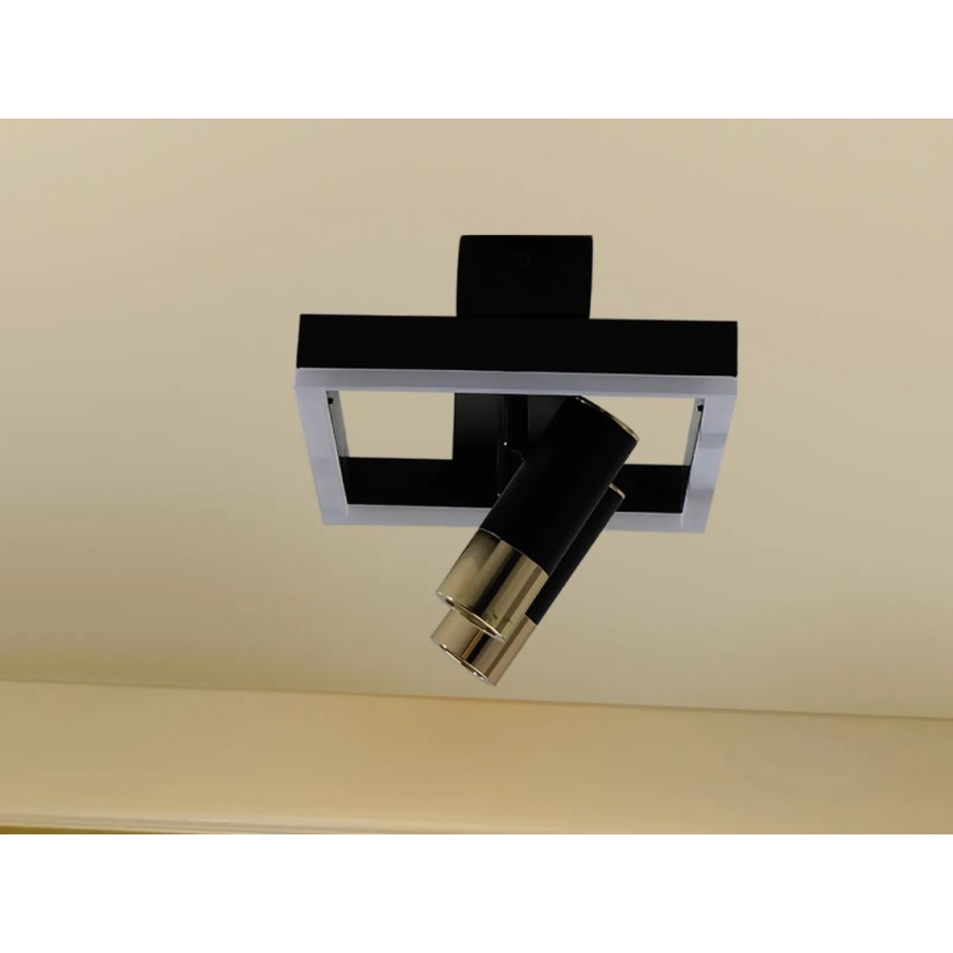 LED Dimmable φωτιστικό οροφής LED/50W/230V 3000-6500K μαύρο + τηλεχειριστήριο