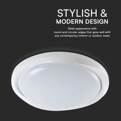 LED Dimmable φωτιστικό οροφής LED/60W/230V 3000-6500K 49,2 cm λευκό + τηλεχειριστήριο