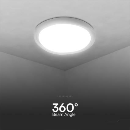 LED Dimmable φωτιστικό οροφής LED/60W/230V 3000-6500K 49,2 cm λευκό + τηλεχειριστήριο