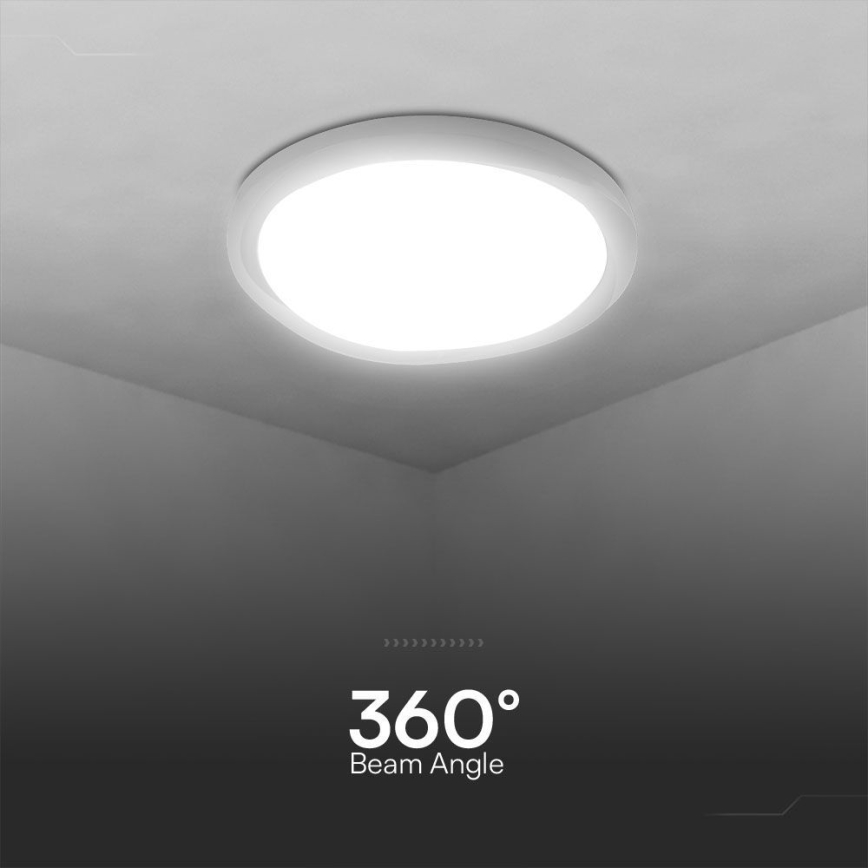 LED Dimmable φωτιστικό οροφής LED/60W/230V 3000-6500K 49,2 cm λευκό + τηλεχειριστήριο