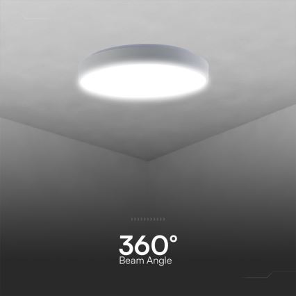 LED Dimmable φωτιστικό οροφής LED/60W/230V 3000-6500K 49,5 cm λευκό + τηλεχειριστήριο