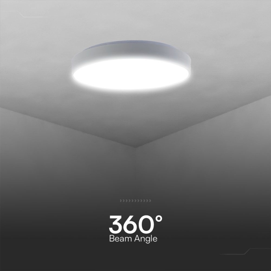 LED Dimmable φωτιστικό οροφής LED/60W/230V 3000-6500K 49,5 cm λευκό + τηλεχειριστήριο