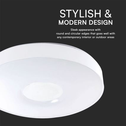 LED Dimmable φωτιστικό οροφής LED/60W/230V 3000-6500K 49,5 cm λευκό + τηλεχειριστήριο