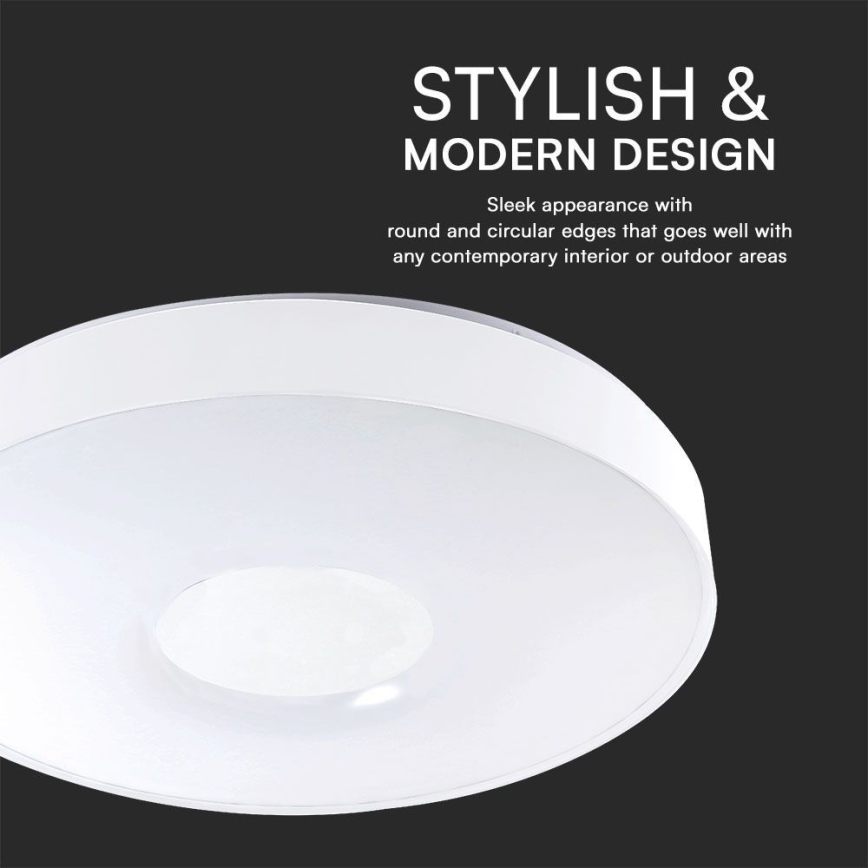 LED Dimmable φωτιστικό οροφής LED/60W/230V 3000-6500K 49,5 cm λευκό + τηλεχειριστήριο
