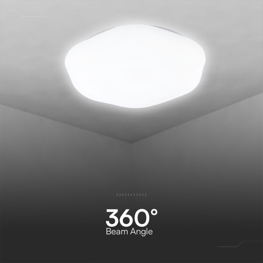 LED Dimmable φωτιστικό οροφής LED/60W/230V 3000-6500K 50 cm λευκό + τηλεχειριστήριο