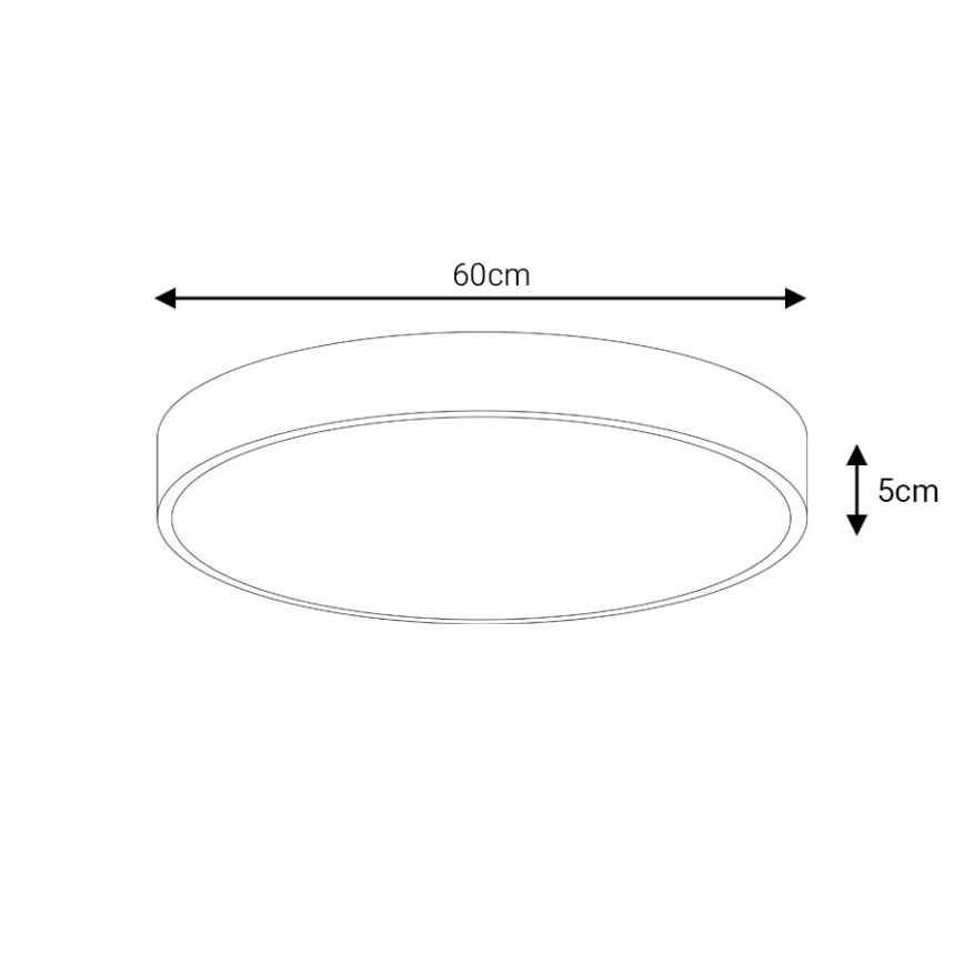 LED Dimmable φωτιστικό οροφής LED/60W/230V 3000-6500K διάμετρος 60 cm λευκό + τηλεχειριστήριο