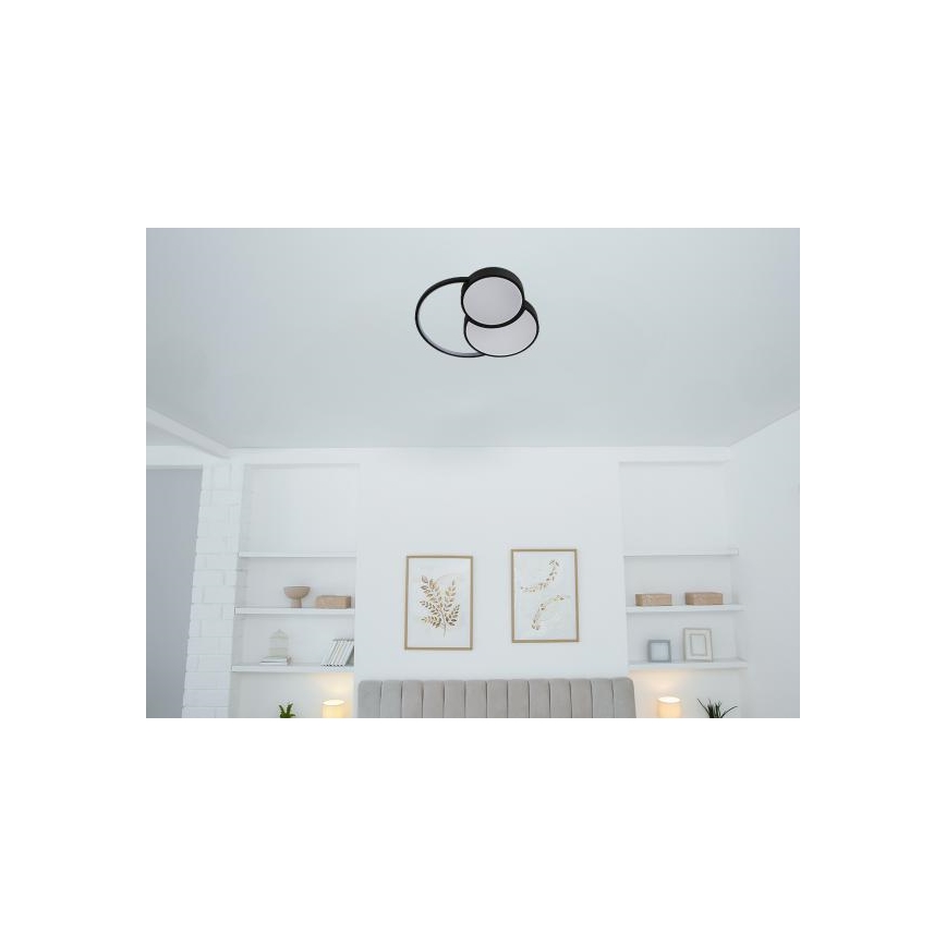 LED Dimmable φωτιστικό οροφής LED/60W/230V 3000-6500K μαύρο + τηλεχειριστήριο