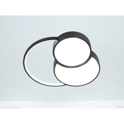 LED Dimmable φωτιστικό οροφής LED/60W/230V 3000-6500K μαύρο + τηλεχειριστήριο