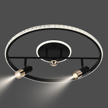 LED Dimmable φωτιστικό οροφής LED/60W/230V 3000-6500K μαύρο + τηλεχειριστήριο