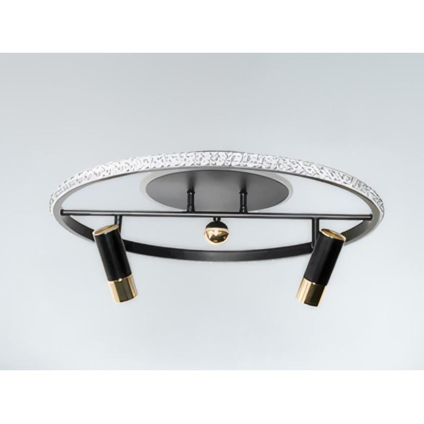 LED Dimmable φωτιστικό οροφής LED/60W/230V 3000-6500K μαύρο + τηλεχειριστήριο