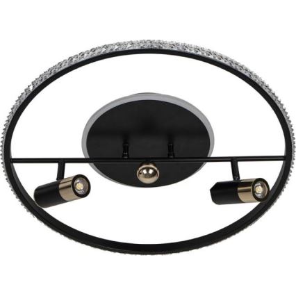 LED Dimmable φωτιστικό οροφής LED/60W/230V 3000-6500K μαύρο + τηλεχειριστήριο
