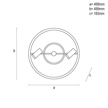 LED Dimmable φωτιστικό οροφής LED/60W/230V 3000-6500K μαύρο + τηλεχειριστήριο