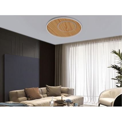 LED Dimmable φωτιστικό οροφής LED/65W/230V 3000-6500K καφέ + τηλεχειριστήριο
