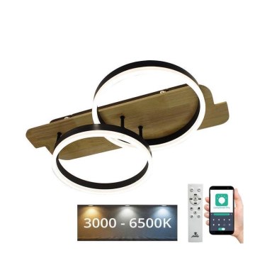 LED Dimmable φωτιστικό οροφής LED/70W/230V 3000-6500K δρυς + τηλεχειριστήριο