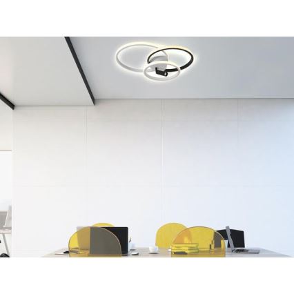 LED Dimmable φωτιστικό οροφής LED/70W/230V 3000-6500K λευκό/μαύρο + τηλεχειριστήριο