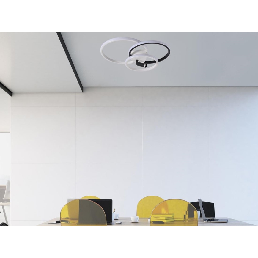 LED Dimmable φωτιστικό οροφής LED/70W/230V 3000-6500K λευκό/μαύρο + τηλεχειριστήριο