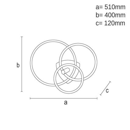 LED Dimmable φωτιστικό οροφής LED/70W/230V 3000-6500K λευκό/μαύρο + τηλεχειριστήριο