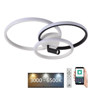 LED Dimmable φωτιστικό οροφής LED/70W/230V 3000-6500K λευκό/μαύρο + τηλεχειριστήριο
