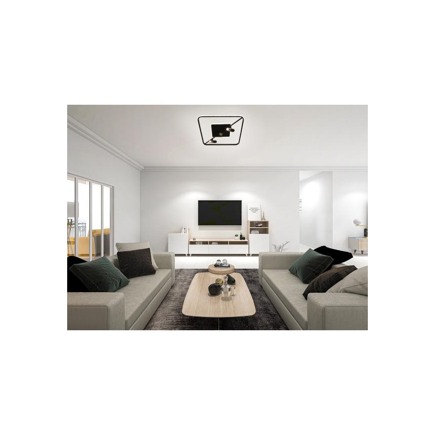 LED Dimmable φωτιστικό οροφής LED/70W/230V 3000-6500K μαύρο + τηλεχειριστήριο