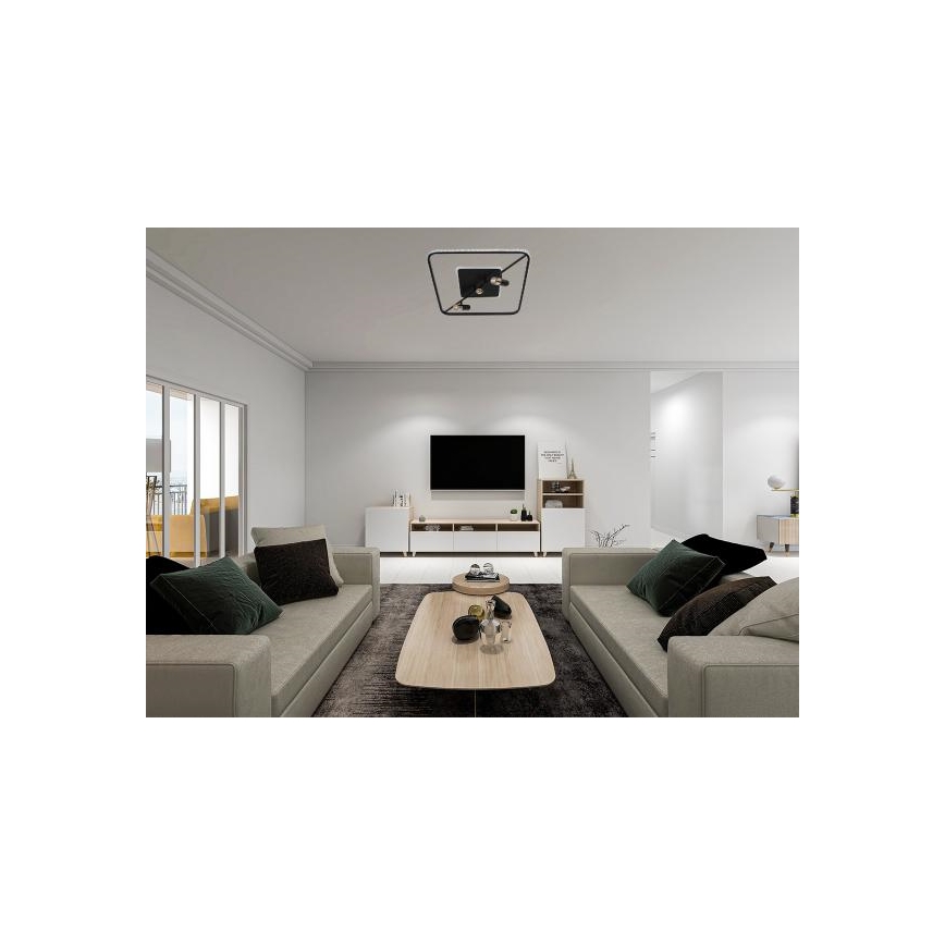 LED Dimmable φωτιστικό οροφής LED/70W/230V 3000-6500K μαύρο + τηλεχειριστήριο