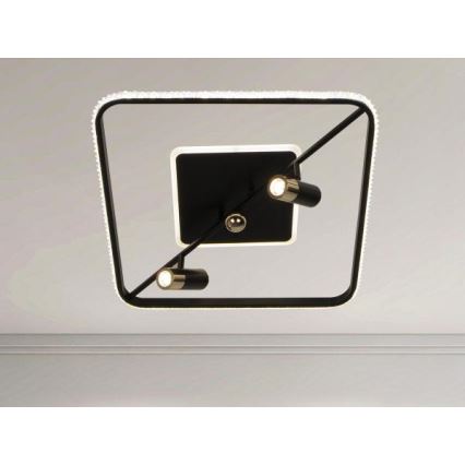 LED Dimmable φωτιστικό οροφής LED/70W/230V 3000-6500K μαύρο + τηλεχειριστήριο