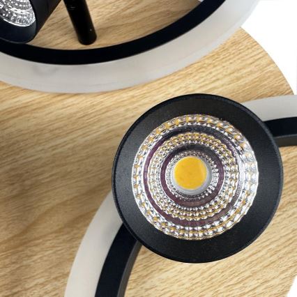 LED Dimmable φωτιστικό οροφής LED/70W/230V 3000-6500K μαύρο/καφέ + τηλεχειριστήριο