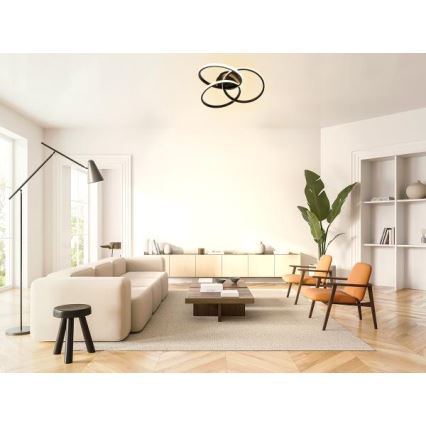 LED Dimmable φωτιστικό οροφής LED/70W/230V 3000-6500K μαύρο + τηλεχειριστήριο