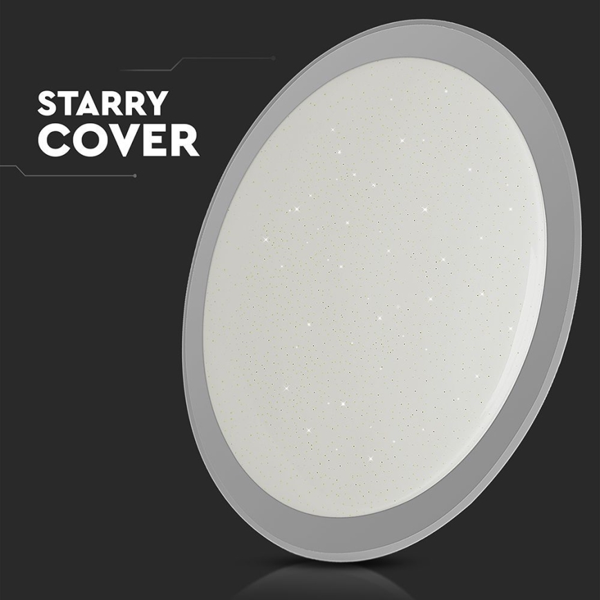 LED Dimmable φωτιστικό οροφής LED/72W/230V 3000-6500K διάμετρος 67 cm λευκό + τηλεχειριστήριο