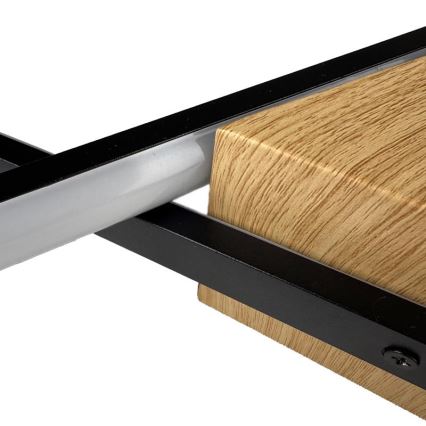 LED Dimmable φωτιστικό οροφής LED/75W/230V 3000-6500K καφέ/μαύρο + τηλεχειριστήριο