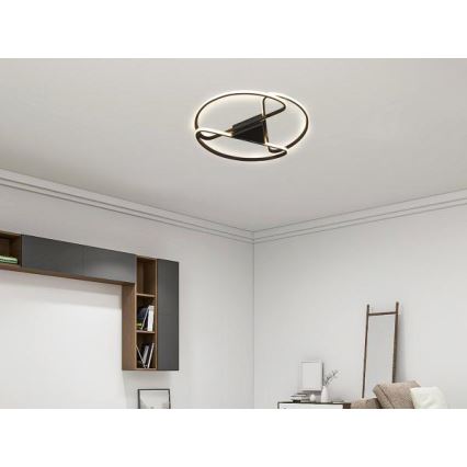 LED Dimmable φωτιστικό οροφής LED/75W/230V 3000-6500K μαύρο + τηλεχειριστήριο