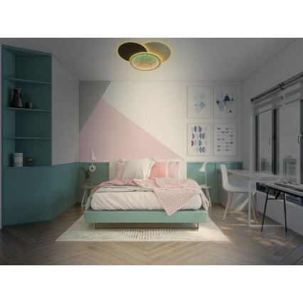 LED Dimmable φωτιστικό οροφής LED/80W/230V 3000-6500K λευκό + τηλεχειριστήριο