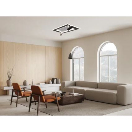 LED Dimmable φωτιστικό οροφής LED/80W/230V 3000-6500K μαύρο + τηλεχειριστήριο