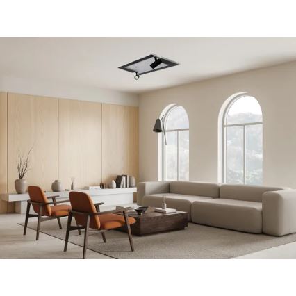 LED Dimmable φωτιστικό οροφής LED/80W/230V 3000-6500K μαύρο + τηλεχειριστήριο