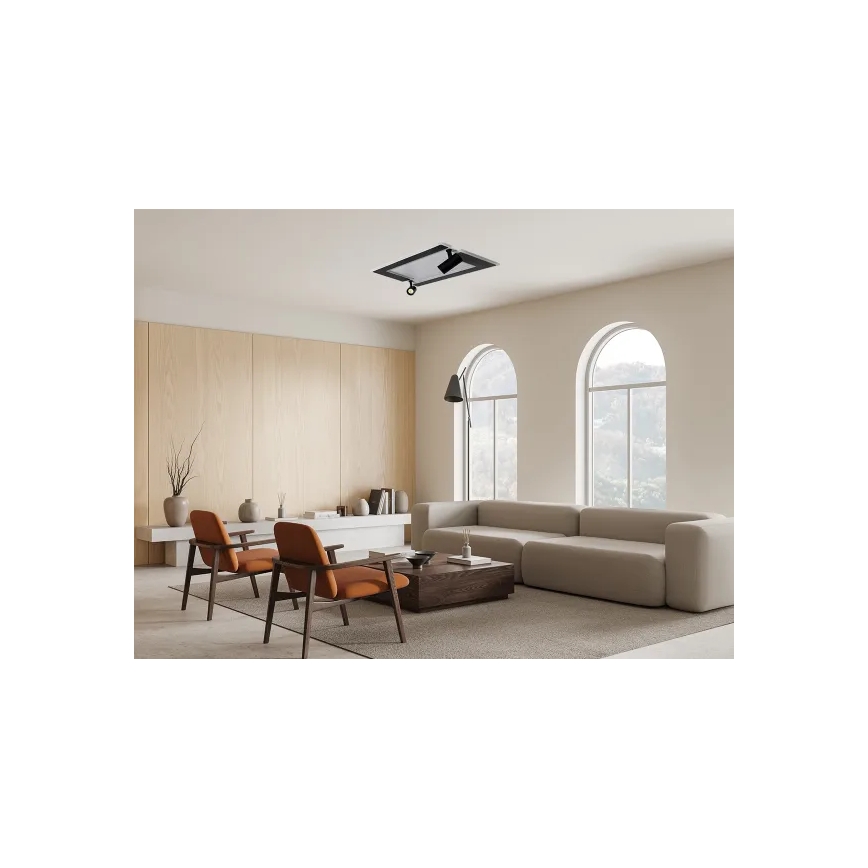 LED Dimmable φωτιστικό οροφής LED/80W/230V 3000-6500K μαύρο + τηλεχειριστήριο