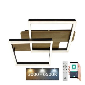 LED Dimmable φωτιστικό οροφής LED/85W/230V 3000-6500K δρυς + τηλεχειριστήριο