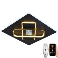 LED Dimmable φωτιστικό οροφής LED/90W/230V 3000-6500K μαύρο + τηλεχειριστήριο