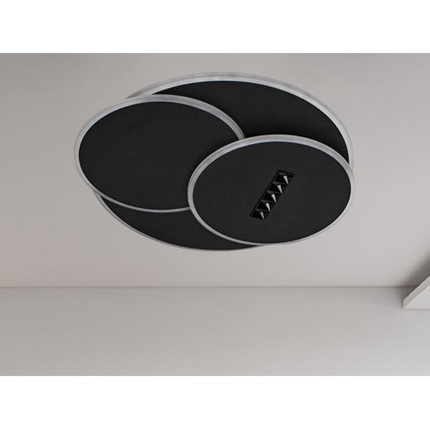 LED Dimmable φωτιστικό οροφής LED/90W/230V 3000-6500K μαύρο + τηλεχειριστήριο