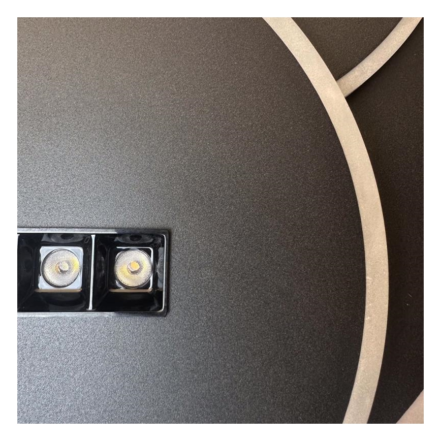 LED Dimmable φωτιστικό οροφής LED/90W/230V 3000-6500K μαύρο + τηλεχειριστήριο