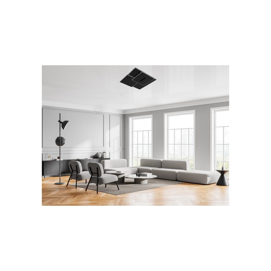 LED Dimmable φωτιστικό οροφής LED/95W/230V 3000-6500K μαύρο + τηλεχειριστήριο