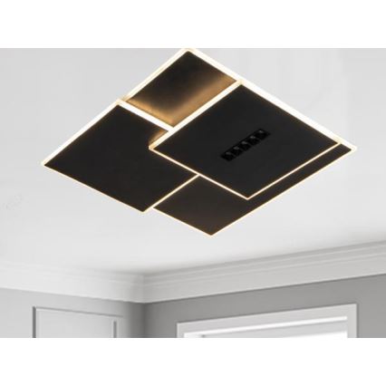 LED Dimmable φωτιστικό οροφής LED/95W/230V 3000-6500K μαύρο + τηλεχειριστήριο