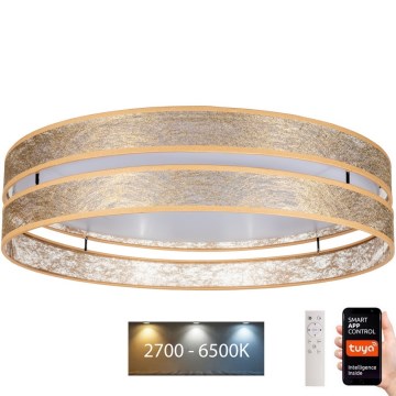LED Dimmable φωτιστικό οροφής LIMA LED/36W/230V 2700-6500K Wi-Fi Tuya + τηλεχειριστήριο χρυσό