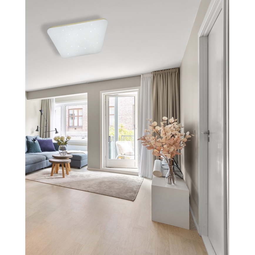 LED Dimmable φωτιστικό οροφής MANA LED/60W/230V 2700-6500K 53x53 cm + τηλεχειριστήριο