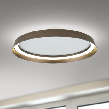 LED Dimmable φωτιστικό οροφής MANTA LED/38W/230V 2700/3000/4000K διάμετρος 45 cm καφέ