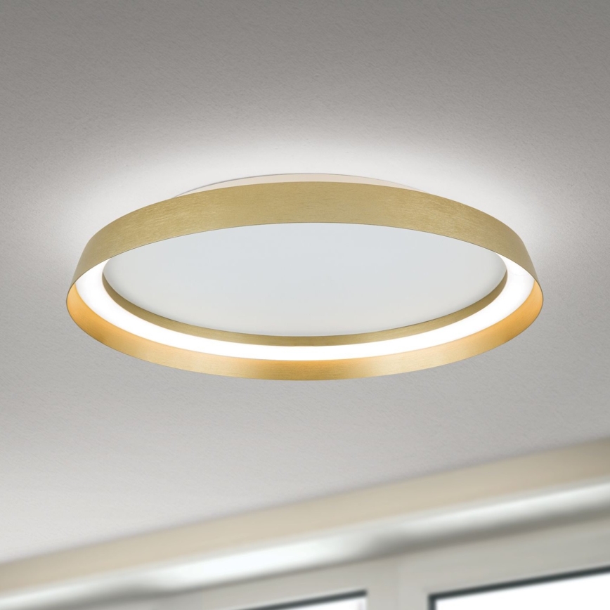 LED Dimmable φωτιστικό οροφής MANTA LED/38W/230V 2700/3000/4000K διάμετρος 45 cm χρυσό