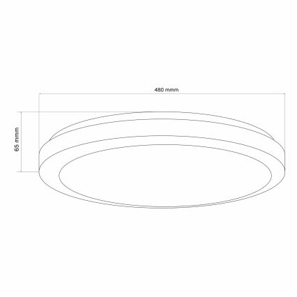 Φωτιστικό οροφής μπάνιου dimming LED MARIAN LED/72W/230V διάμετρος 48 cm 3000-6000K IP44 + τηλεχειριστήριο
