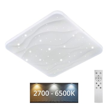 LED Dimmable φωτιστικό οροφής NERIS LED/60W/230V 2700-6500K 53x53 cm + τηλεχειριστήριο