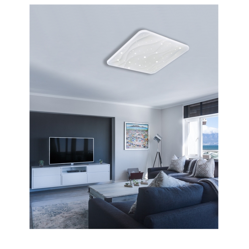 LED Dimmable φωτιστικό οροφής NERIS LED/60W/230V 2700-6500K 53x53 cm + τηλεχειριστήριο
